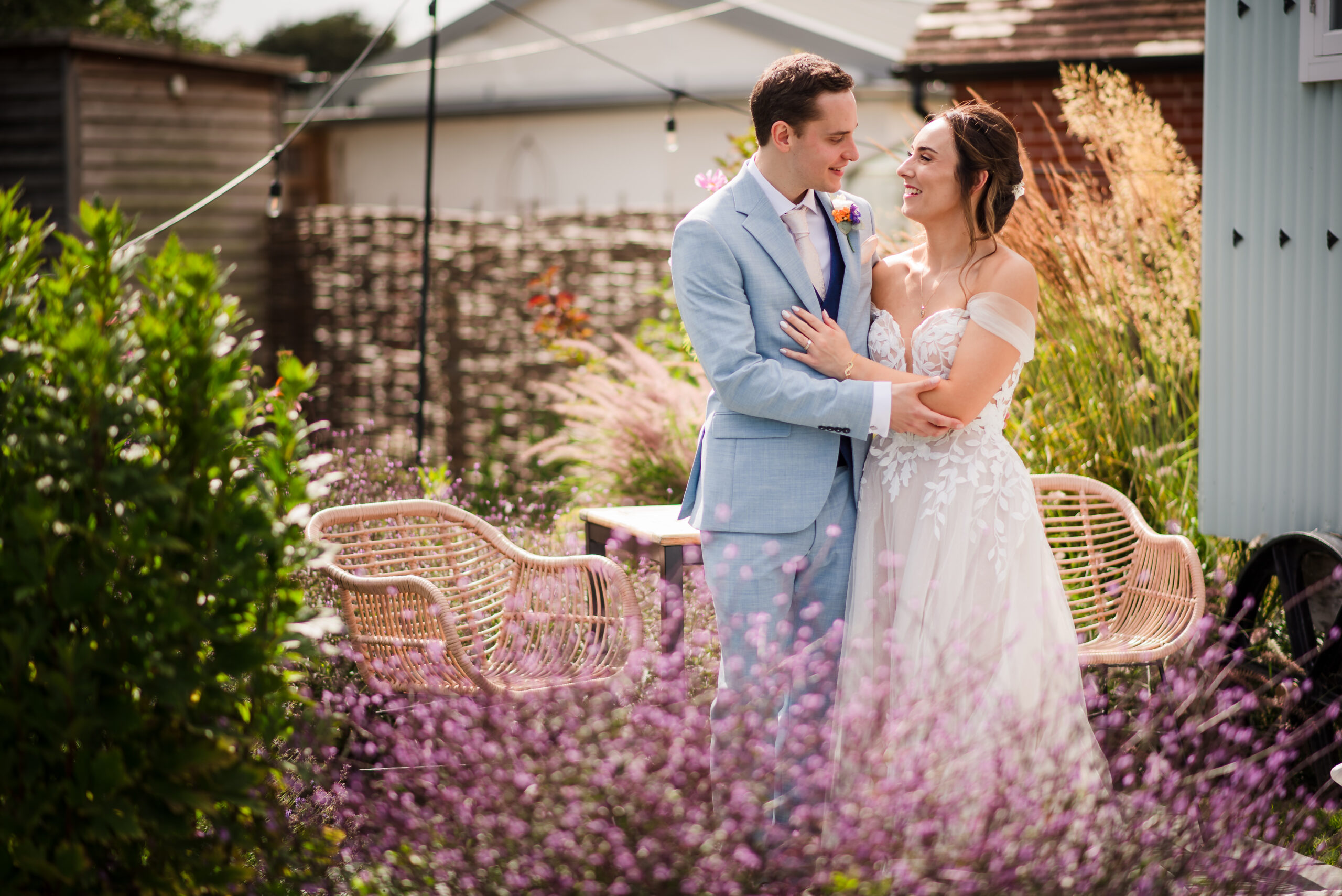 Southend Barn weddings garden photography