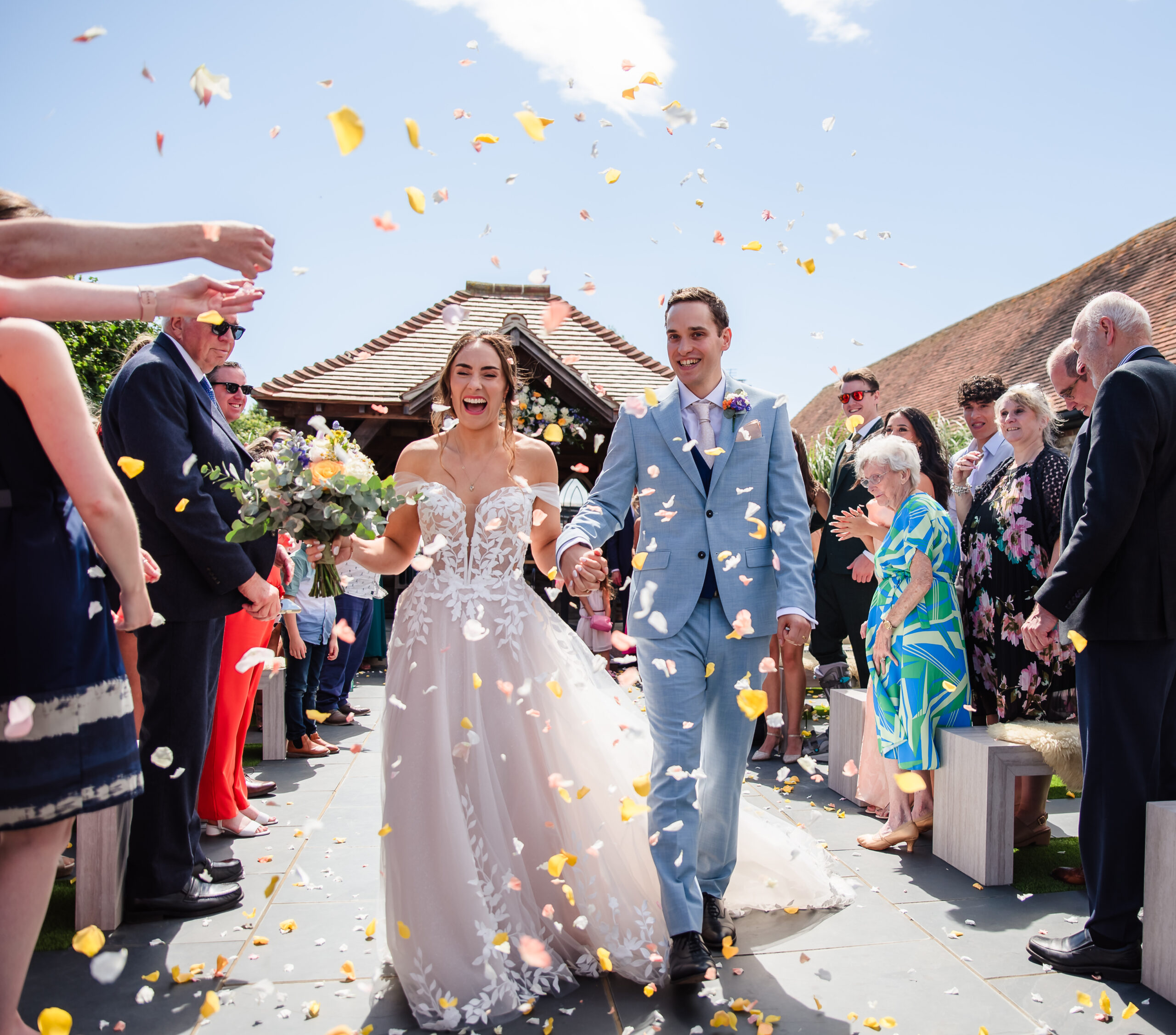 Southend Barn wedding ceremony photography