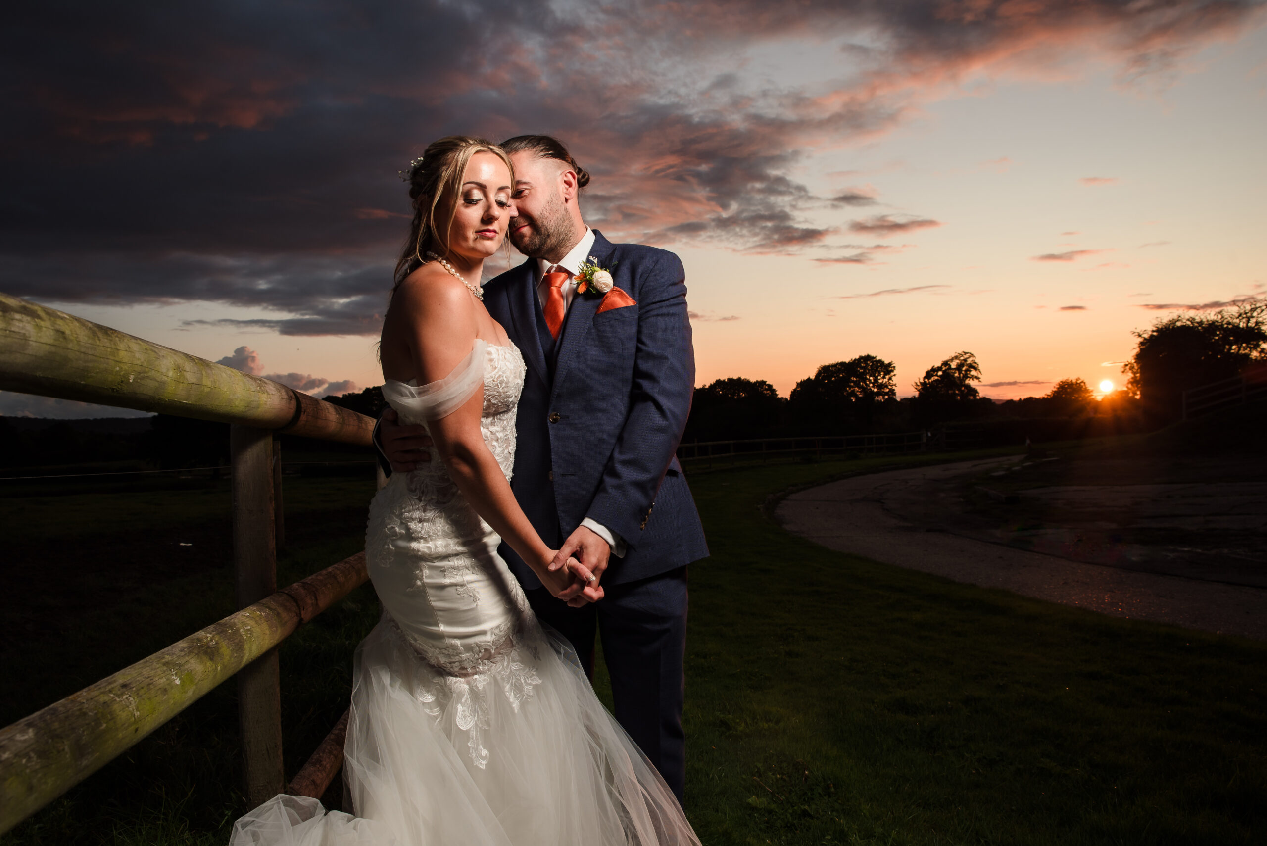Southland Barn Wedding Sunset photography