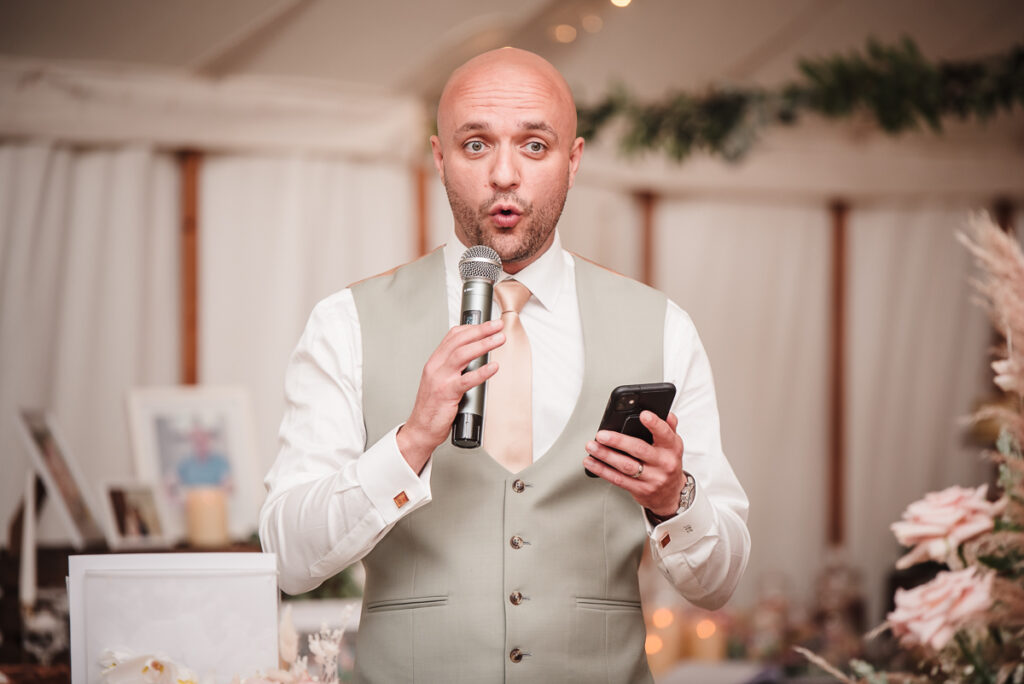Groom's speech at house on the brooks for his wife