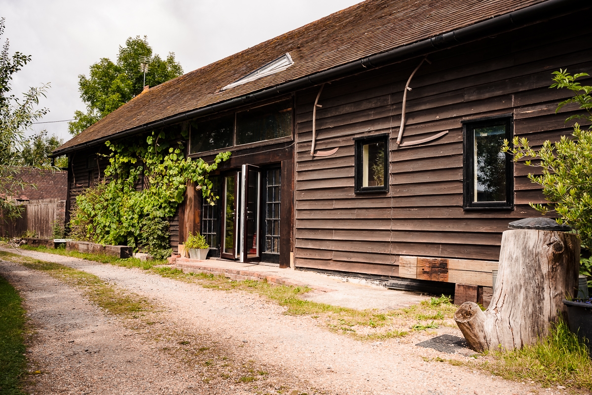 Timber Barn at the House on the Brook, used for guest accommodation and drink reception